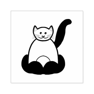 Sello De Caucho Personalizado de gato marrón