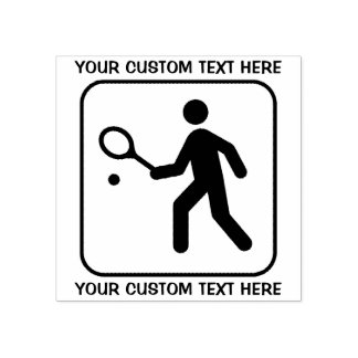 Sello De Caucho Personalizado de iconos con logotipo de tenis