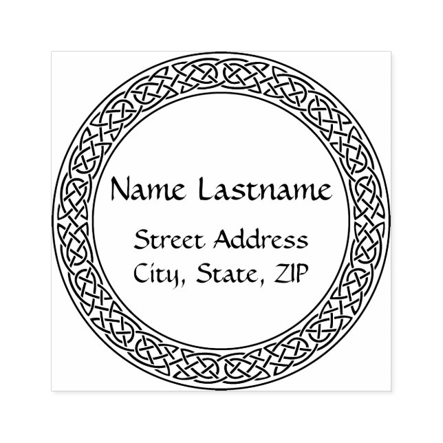 Sello de caucho personalizado de Knot celta (Impresión)