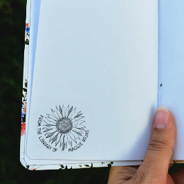 Sello De Caucho Personalizado de la biblioteca de, libro de giraso
