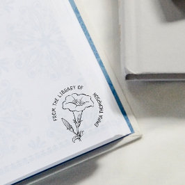 Sello De Caucho Personalizado de la Biblioteca de Lirio Botánico