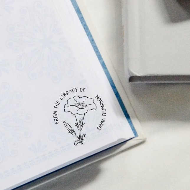 Sello De Caucho Personalizado de la Biblioteca de Lirio Botánico (Subido por el creador)