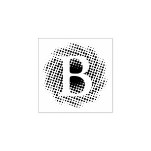 Sello De Caucho Personalizado de la carta inicial