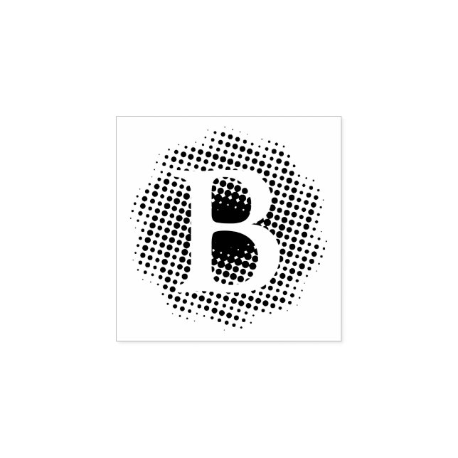 Sello De Caucho Personalizado de la carta inicial (Impresión)