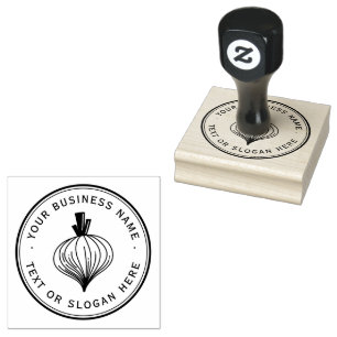 Sello De Caucho personalizado de la cebolla Logotipo de negocio gr