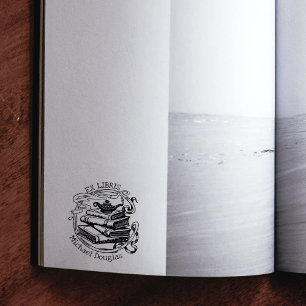 Sello De Caucho Personalizado de la lámpara Aladdin Ex Libris, lib