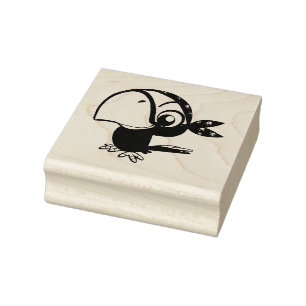 Sello De Caucho personalizado de loro naranja