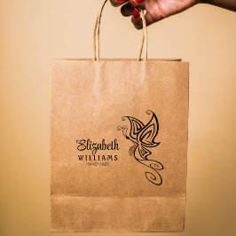 Sello De Caucho Personalizado de mariposa cúpula hecho a mano gran