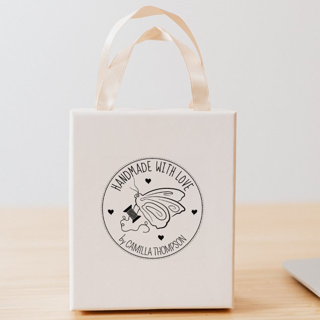 Sello De Caucho Personalizado de mariposa masticadora hecho a mano (Subido por el creador)