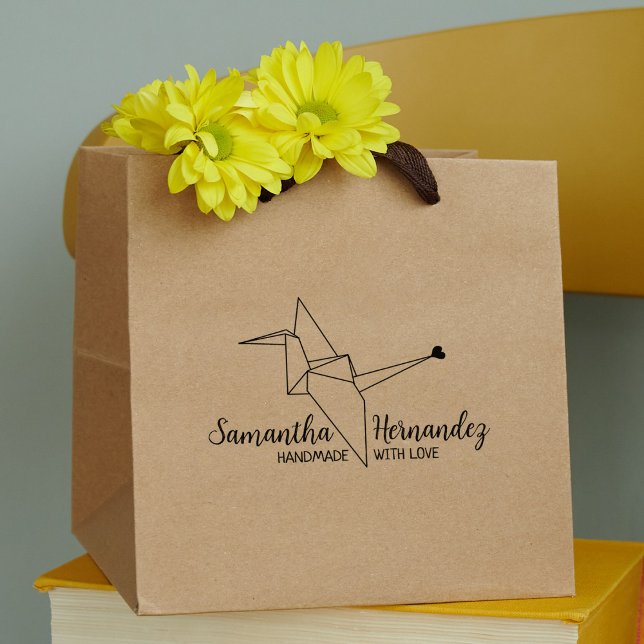 Sello De Caucho Personalizado De Origami De Aves Hecho A Mano Con  (Subido por el creador)
