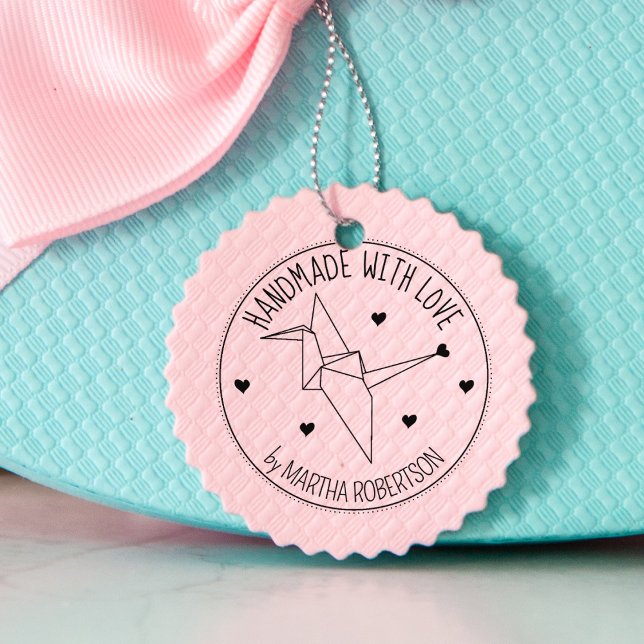 Sello De Caucho Personalizado de origami lindo hecho a mano con am (Subido por el creador)