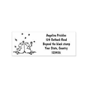 Sello De Caucho Personalizado de ovejas y mariposas