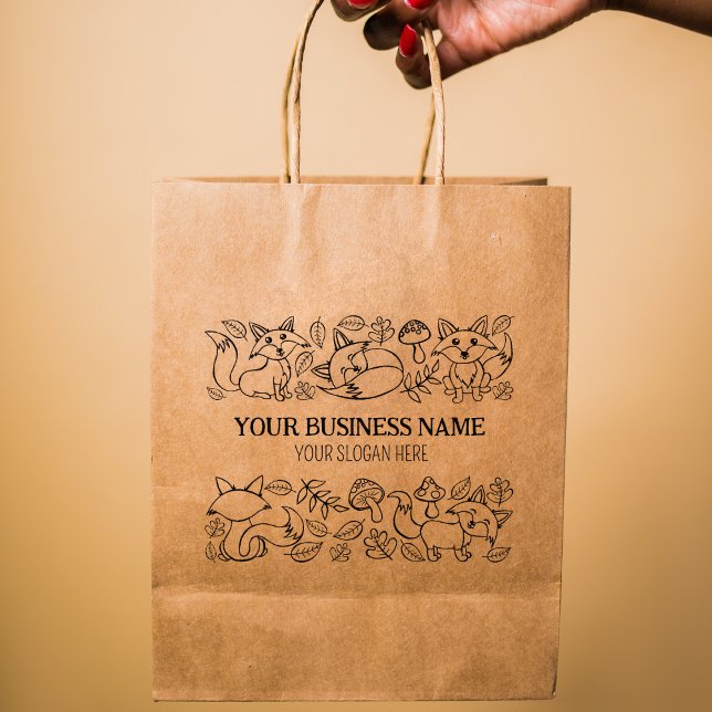 Sello De Caucho Personalizado de patrones de otoño de Curte Fox, g (Subido por el creador)