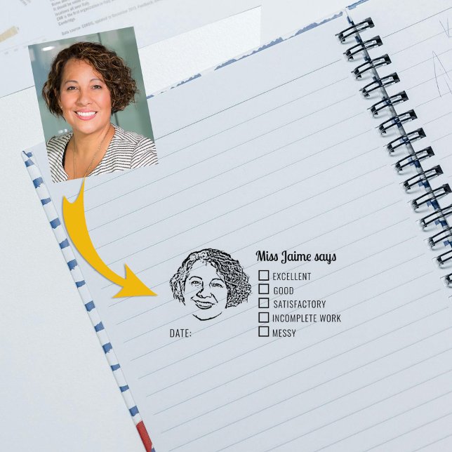 Sello De Caucho Personalizado de revisión de foto docente (Subido por el creador)