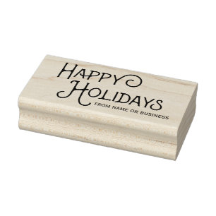Sello De Caucho Personalizado decorativo Felices Festividades Esta