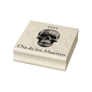 Sello De Caucho personalizado del Día de la Calavera Muerta