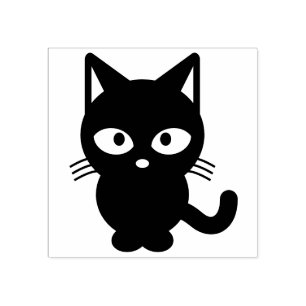 Sello De Caucho personalizado del gato, ojos grandes