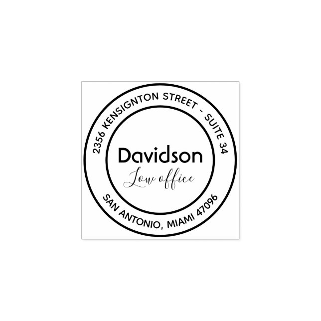 Sello De Caucho Personalizado Dirección de devolución de negocios  (Impresión)