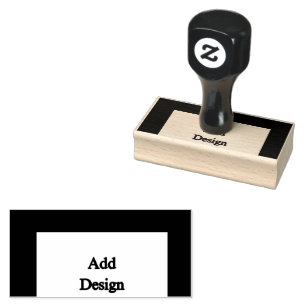 Sello De Caucho Personalizado Diseño negro Añadir foto o texto