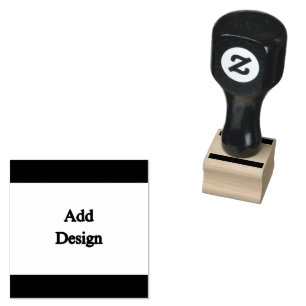 Sello De Caucho Personalizado Diseño negro Añadir foto o texto