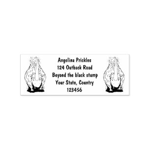 Sello De Caucho Personalizado elasmotherium rinoceronte