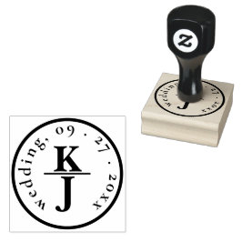 SELLO DE CAUCHO PERSONALIZADO | ELEGANTE BODA MONOGRAM DE LA FRONT