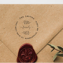 Sello De Caucho Personalizado elegante deja la dirección de retorn