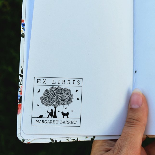 Sello De Caucho Personalizado Ex Libris, Forest Fox Book (Subido por el creador)