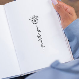 Sello De Caucho Personalizado Ex Libris, libro de flores manuscrit