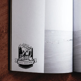 Sello De Caucho Personalizado Ex Libris, libro de venados forestal