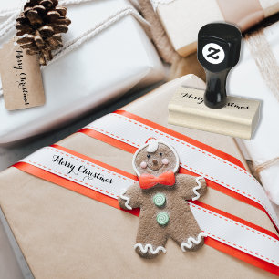 Sello De Caucho Personalizado Feliz Navidad Saludos Elegantes