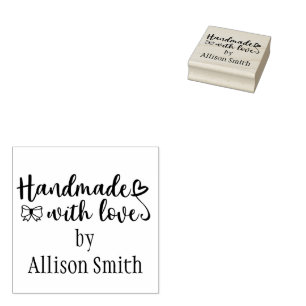 Sello De Caucho Personalizado hecho a mano con marca Love Wood