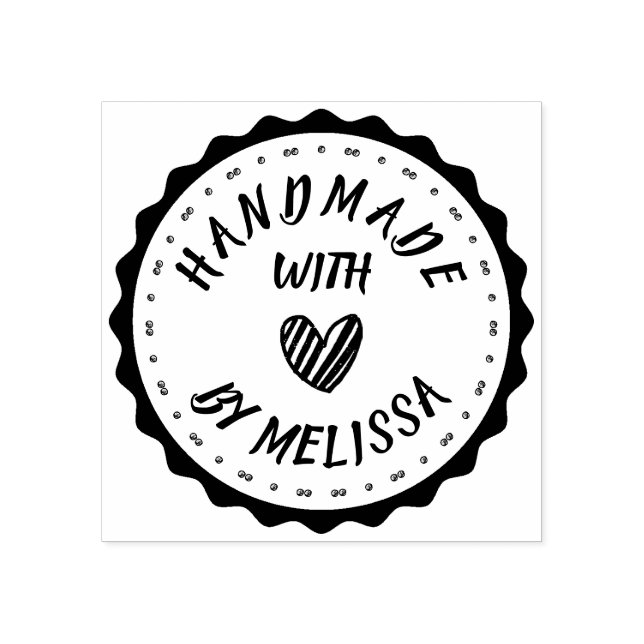 Sello de caucho personalizado hecho a mano por (Impresión)