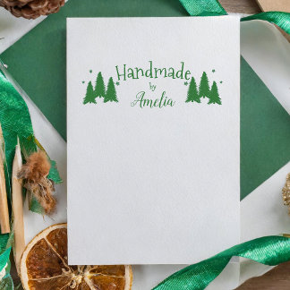 Sello De Caucho Personalizado hecho a mano por árbol de Navidad