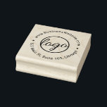 Sello De Caucho Personalizado Logotipo sencillo Empresa<br><div class="desc">Sello de caucho para empresas personalizados que incluye un diseño minimalista con su logotipo junto con su información comercial u otro texto en la parte superior e inferior. Un diseño sencillo y sencillo que todavía se ve como profesional. Este sencillo sello de goma es ideal para la marca de productos,...</div>