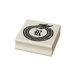 Sello De Caucho Personalizado Monograma Celta Ouroboros