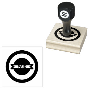 Sello De Caucho PERSONALIZADO PAGADO Contadores de oficina de text