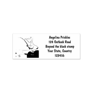 Sello De Caucho Personalizado pelícano de pesca divertida