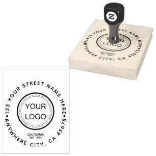 Sello De Caucho Personalizado profesional Empresario Wood Art Stam