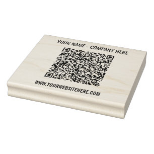 Sello De Caucho Personalizado QR Código Analizar información Nombr