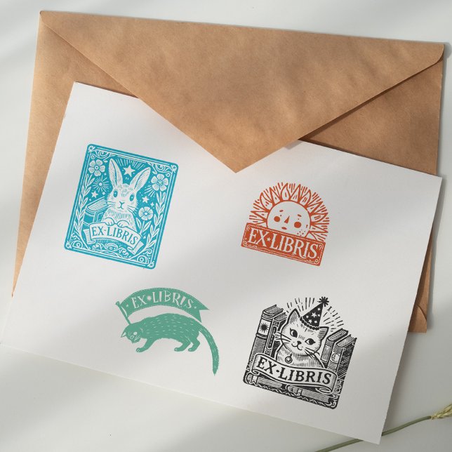 Sello De Caucho Personalizado Rabbit Bunny Exlibris (Subido por el creador)