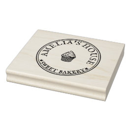Sello de caucho personalizado, sello de madera per