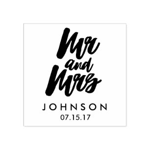 Sello De Caucho Personalizado Sr. y Sra. Rubber Stamp