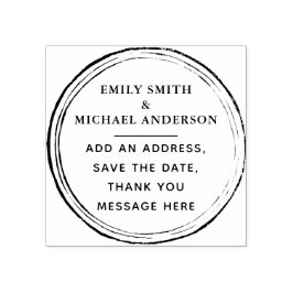 Sello De Caucho Personalizado STAMP Personalizado Texto Rústico Gr