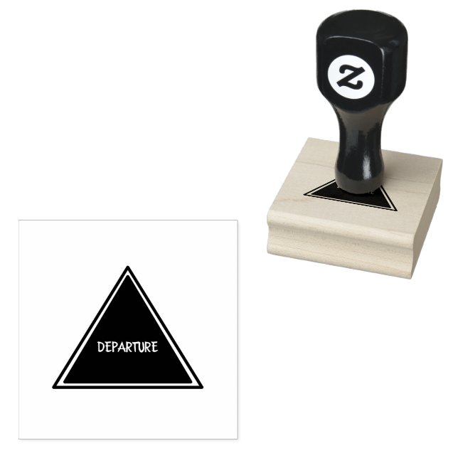 Sello De Caucho Personalizado Texto DEPARTAR Madera Arte Tinta Púr (Sellado)