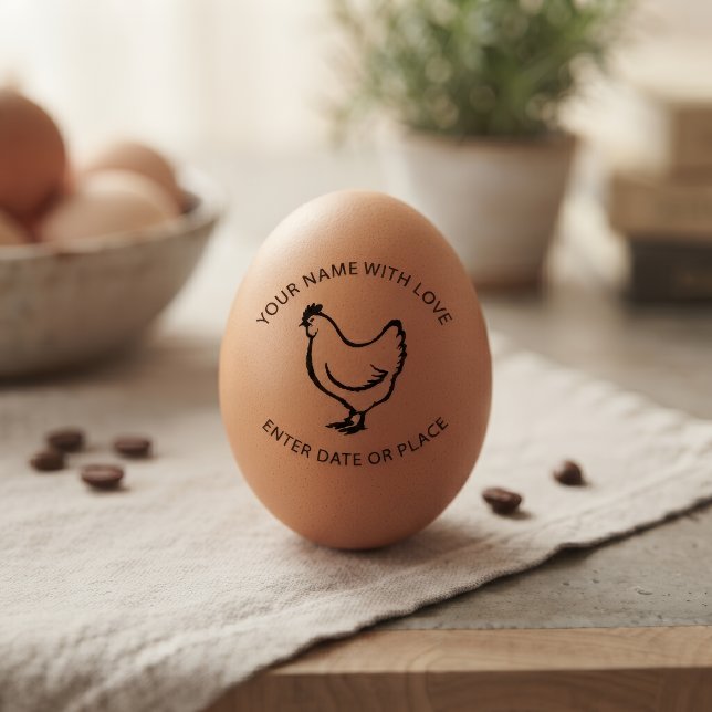 Sello De Caucho Personalized Egg Stamp – Custom Chicken Egg Stamp  (Subido por el creador)