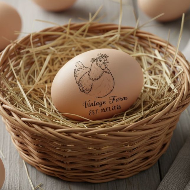Sello De Caucho Personalized egg stamp, personalized fresh egg (Subido por el creador)