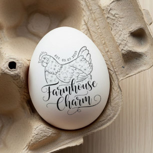 Sello De Caucho Personalized egg stamp, personalized fresh egg