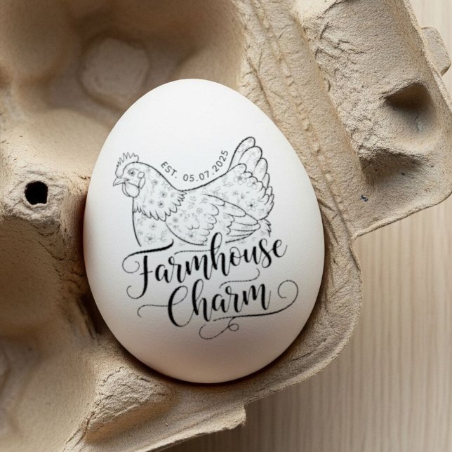 Sello De Caucho  Personalized egg stamp, personalized fresh egg  (Subido por el creador)
