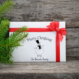 Sello De Caucho Personalized Happy Christmas Snowman